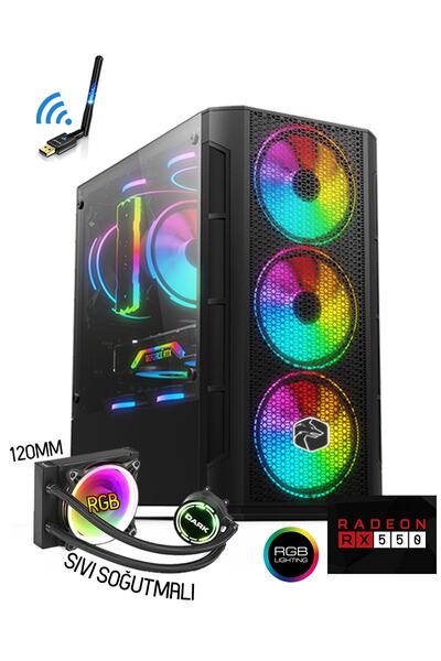 Zeiron Persia X3 Ryzen 5 3600 16gb 512gb M.2 Ssd Rx550 Sıvı Soğutmalı Oyuncu ...