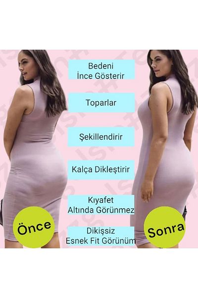 Tezzgelsin Women's Hip Enhancer Lifting Open Butt Seamless High Waist Corset