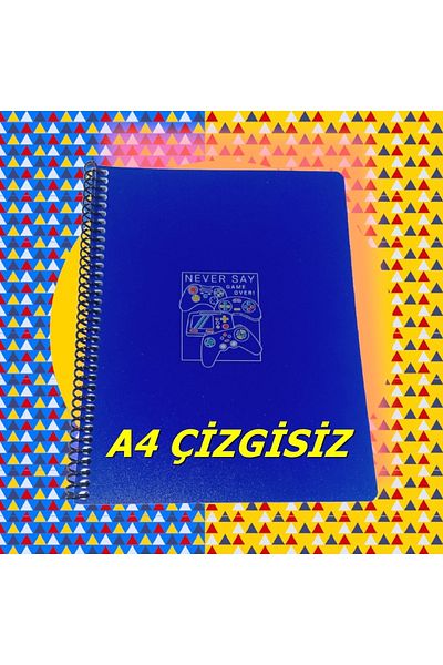KESKİN COLOR A4 80 Sheets Unlined Plastic Cover Ring Binder 60 Grams White Sheet