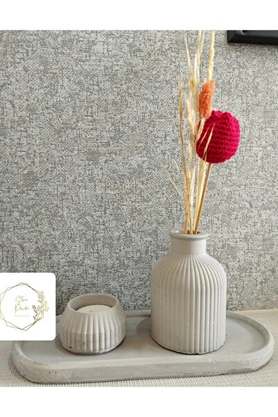 stone powder decorative Decorative Oval Tray Scandinavian Vase Tealight Candl...