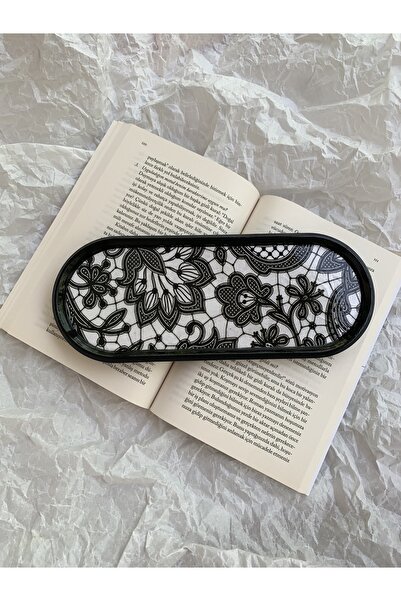 unique florya صينية مزخرفة من الدانتيل، حامل شموع بيضاوي، حامل شموع، صينية عل...