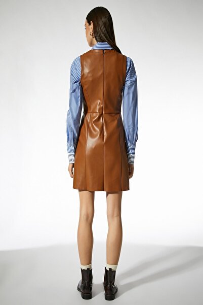 Koton Γυναικείο Καφέ Φόρεμα 3WAK80124UW