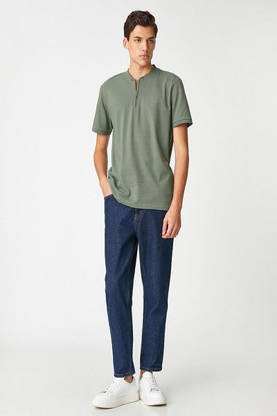 Koton Men's Black T-Shirt 3SAM10406HK