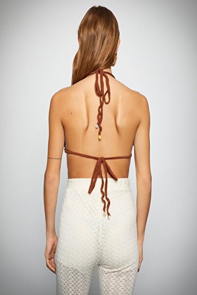 Koton Women's Brown Bikini Top 2SAK10253BM