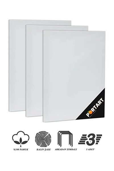 PORTART Tuval %100 Pamuk 70x100 Cm 3'lü Paket