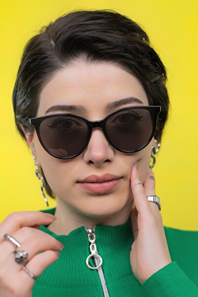 Focus On نظارة شمسية سوداء مدخنة من Gollum