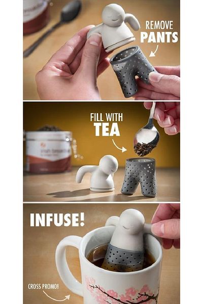 ARVALE Silicone Tea Strainer Interesting Cute Funny Filter Tea Brewing Strainer