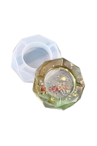 Getshopmini Epoxy Crystal Ashtray Mold, Scented Stone Dust Ashtray Mold, Sili...