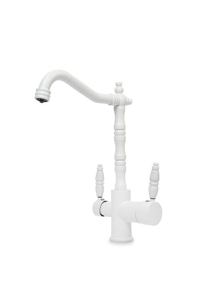 hesaplı çarşım Ema White Purified 3-Way Kitchen Sink Sink Faucet