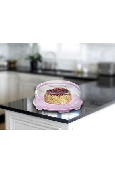 Melkan Home Cake Jar & Cake Jar Locked Lid Cake Jar 7 Liters Milenyum Pink