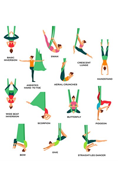 Svava Yoga Fly Hamağı, Antigravity Askılı Yoga Denge Spor Aleti (turuncu)