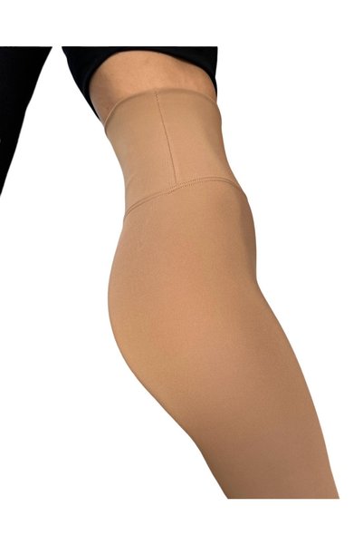 The muscey Women's Extra High Waist Tights Light Brown