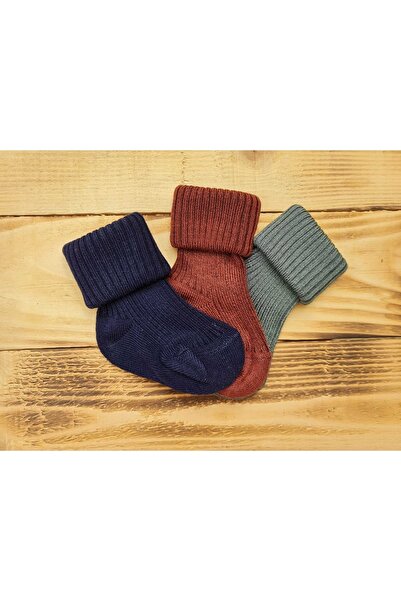 BEBEĞİME ÇORAP 3 Pack Organic Cotton Newborn Baby Socks