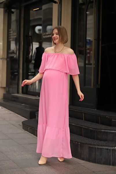 ADASTYLE Uzun, Hemile, Abiye Şifon Elbise