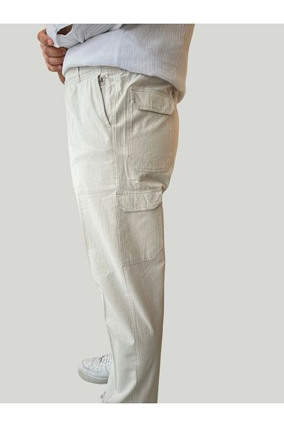 Beratnur Cream Luxury Linen Trousers