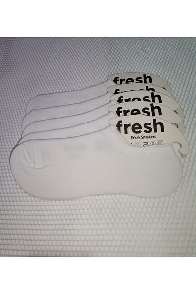 Bhk butik Pack of 5 Men's Sneakers White Invisible Socks