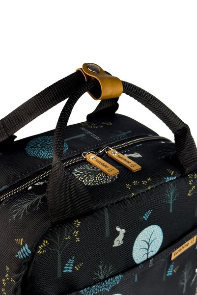 SUNSHINE Black Tree Pattern Waterproof Thermal Hot Cold Picnic Camping Lunch Bag Nutrition Shoulder Bag