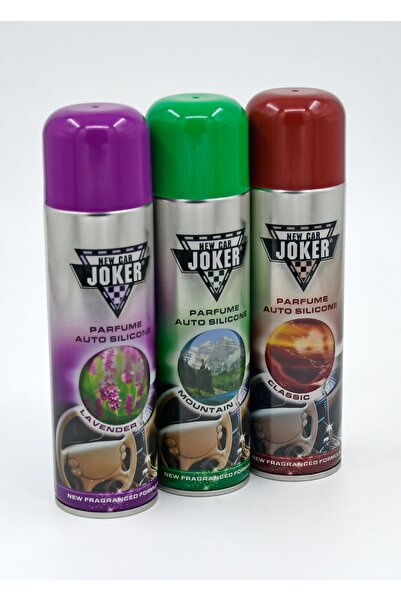NEW CAR JOKER Joker Torpido Temizleyici, Parlatıcı Ve Bakım Spreyi 3 Adet Lavanta-dağ-classic