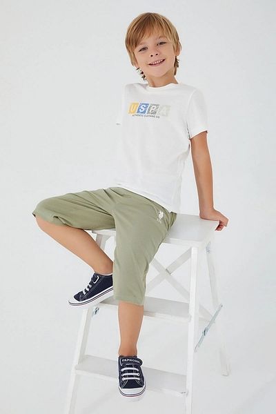 U.S. Polo Assn. Αγορικό T-shirt Capri Set Oxy-1312