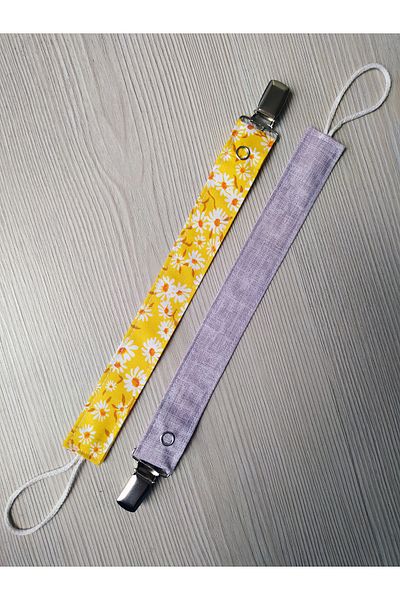 mugaSA - Set of 2 - Baby - Pacifier Strap - Pacifier Chain - Cotton Fabric