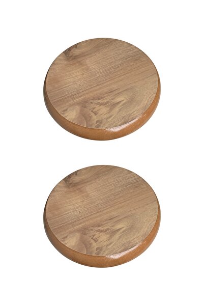 Genel Markalar Ahşap Tekerlekli Saksı Damacana Tüp Altlığı 30 Cm-2 Adet