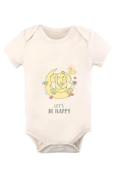 GREY Baby Bodysuit / Baby Bodysuit / Half Sleeve Baby Bodysuit / Printed Baby Bodysuit