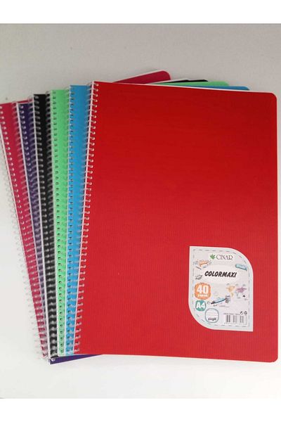 Çınar Color Maxi School Notebook 40 Sheets A4 Size Striped (2 PCS)