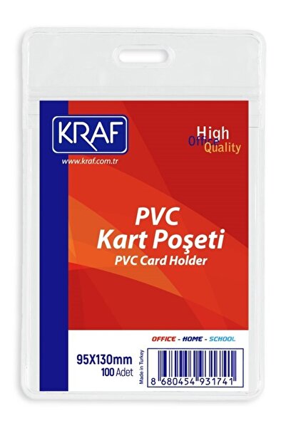 KRAF PVC калъф за карти - 95x130 mm, опаковка от 100 броя