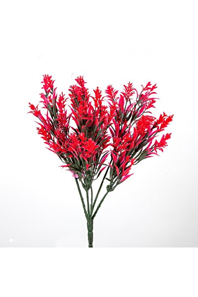 Herdekora Yapay Nergis Bitkisi Kırmızı 40 Cm. Uv Korumalı - Dış Mekan Uyumlu