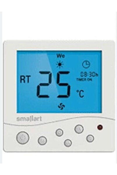 smallart Sıva Üstü Dijital Fancoil Termostatı SM2008FFS-L 4 BORULU