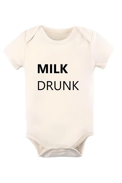 GREY Baby Bodysuit / Baby Bodysuit / Half Sleeve Baby Bodysuit / Printed Baby Bodysuit