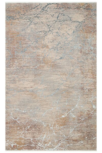 Eko Halı La Paz Lpz 01 Grey Özel Boyama Teknikleri Ile Üretilen Sık Dokuma Mo...