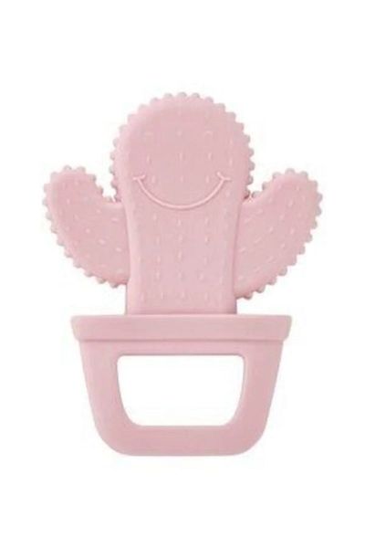 Babyjem 2-Piece Teeth Scratching Set Teether Glove Teether Cactus Pink