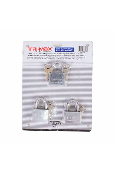 Baytec Trimax Lock No55mm Vacuum 3-Piece Master Steel Mk2440 2486