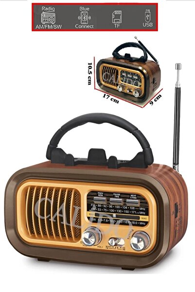 Calido Elektronik Rt-840 Bluetooth Usb Sd Destekli Fm Radyo Şarjlı 3 Bant Nos...