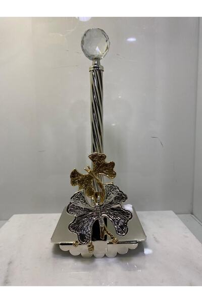 elif aksesuar Kelebek Motifli Kağıt Havluluk (gümüş)