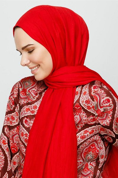 Mooncorn Red Bamboo Shawl