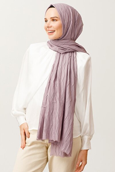 Mooncorn Lavender Gray Pleated Bamboo Shawl