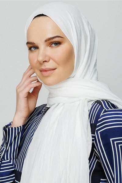 Mooncorn شال من الخيزران الأبيض