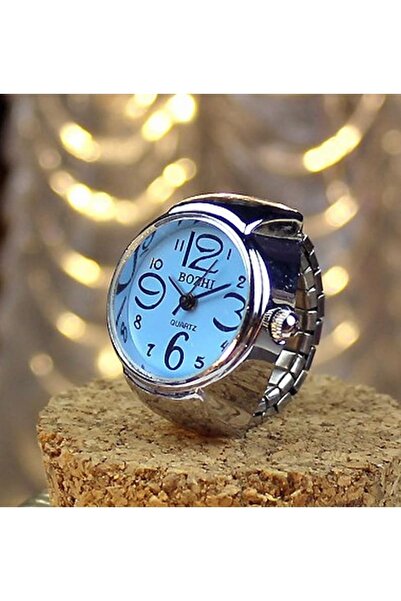Bozhi Colorful Mini Watch Ring, Ring Watch, Finger Watch Ring, Blue Round Rin...