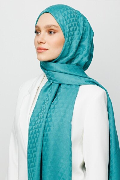 Mooncorn Βαμβακερό σάλι ζακάρ με πράσινο πρισμα μέντας