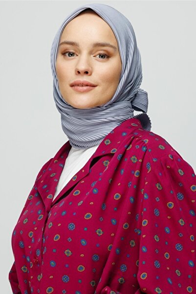 Mooncorn Eșarfă plisată argintie