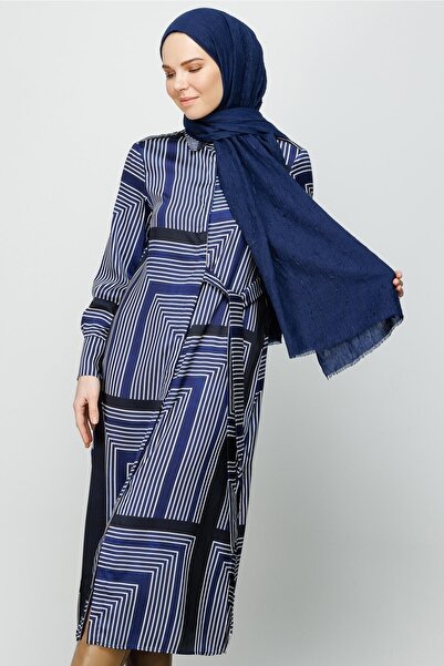 Mooncorn Şal de bambus bleumarin