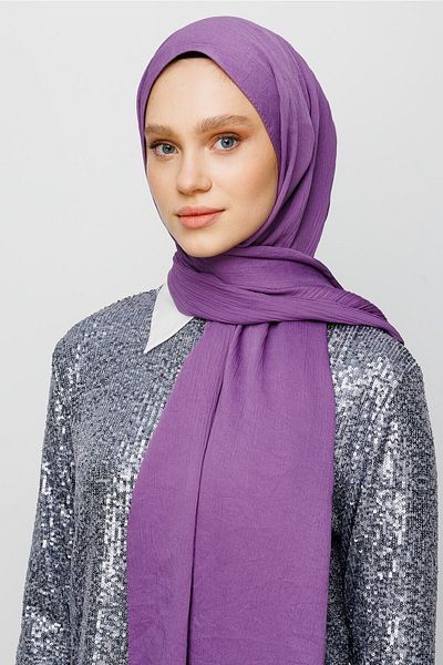 Mooncorn Μεταξωτό σάλι Lavender Crinkle Medina