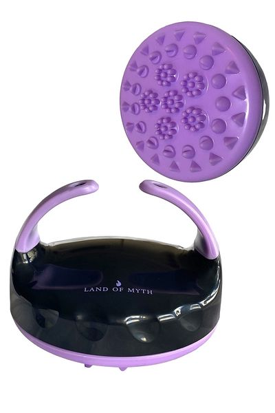 LAND OF MYTH Lom1412 Silicone Body Cellulite Massage Brush (Black-Lilac)