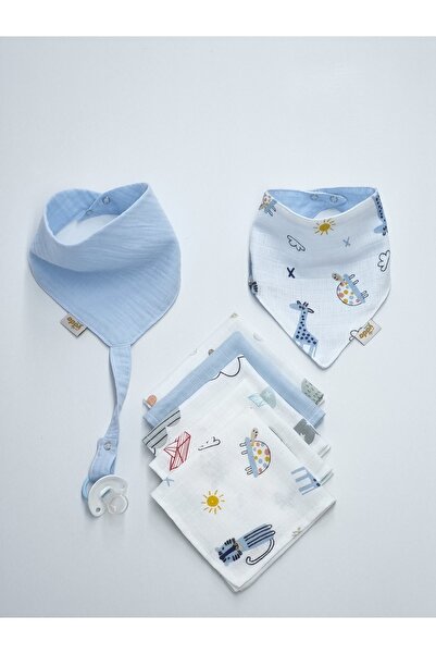 Yada Baby مريلة وشاح من نسيج الموسلين القطني العضوي بنسبة 100% مع مشابك تثبيت...