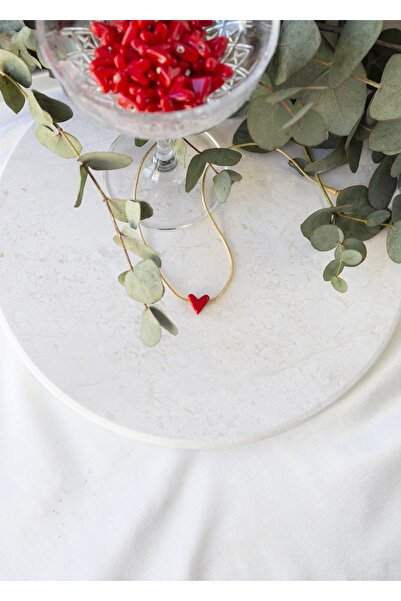 CHARMLUCKY Murano Glass Art Heart Necklace