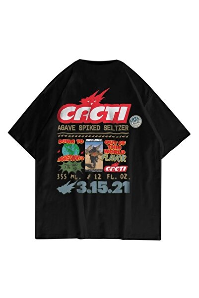 Machetta Crni kaktusi Travis Scott Štampano Pamuk Oversize kroj okrugla kragn...