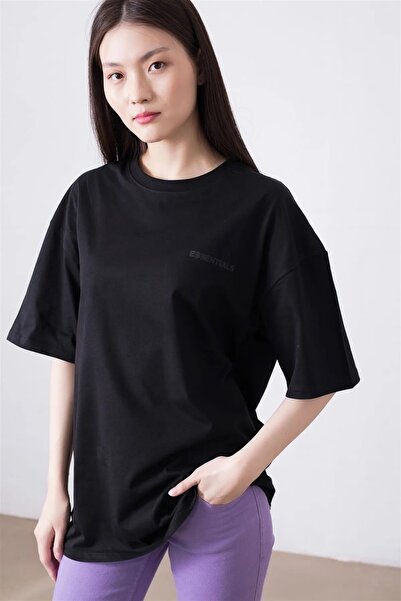 Machetta Μπλουζάκι με λαιμόκοψη Plus Size Essentials Small printed Cotton Oversize Crew Neck T-shirt