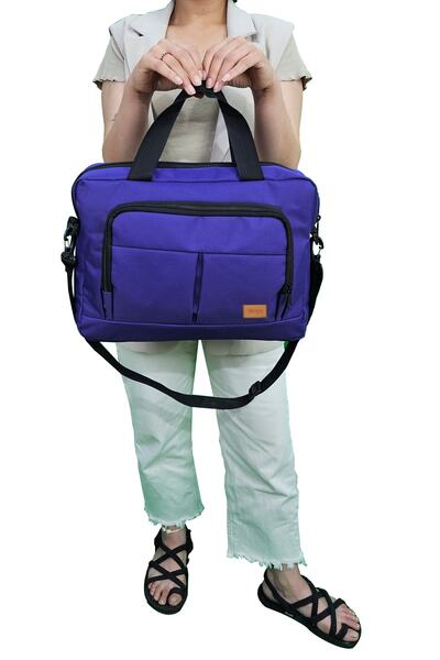 woys 15,6-инчова чанта за документи, лилава чанта за лаптоп